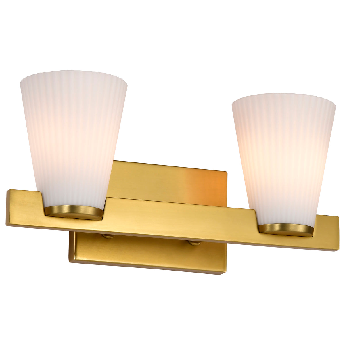 Nuvo 60-8722 Royale, 2 Light Vanity, Burnished Brass Finish