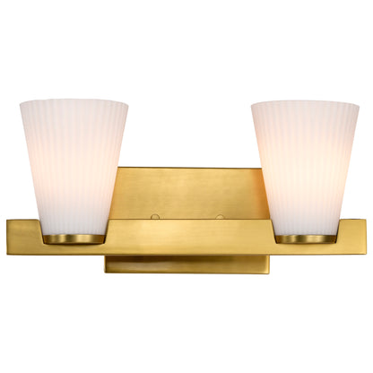 Nuvo 60-8722 Royale, 2 Light Vanity, Burnished Brass Finish