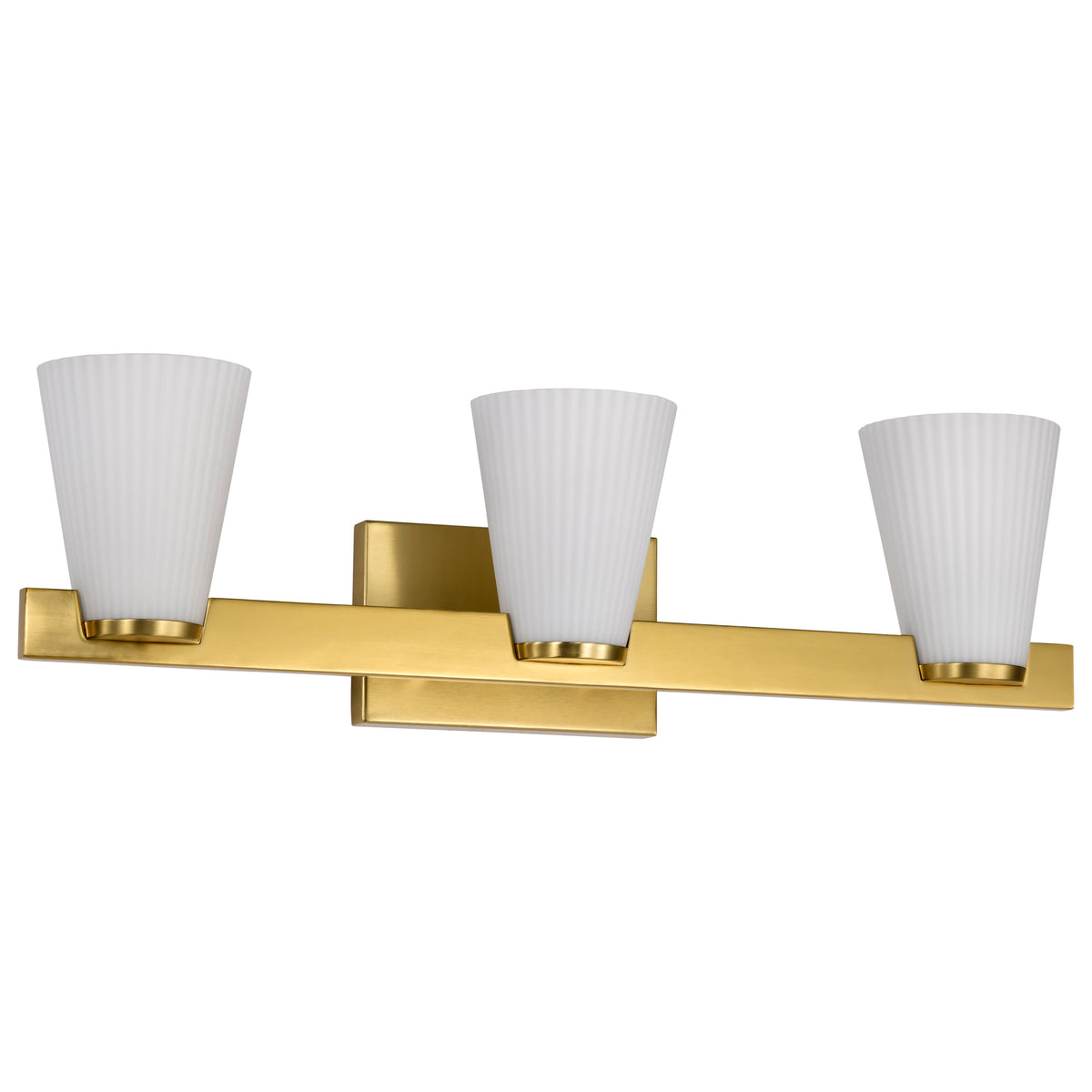 Nuvo 60-8723 Royale, 3 Light Vanity, Burnished Brass Finish
