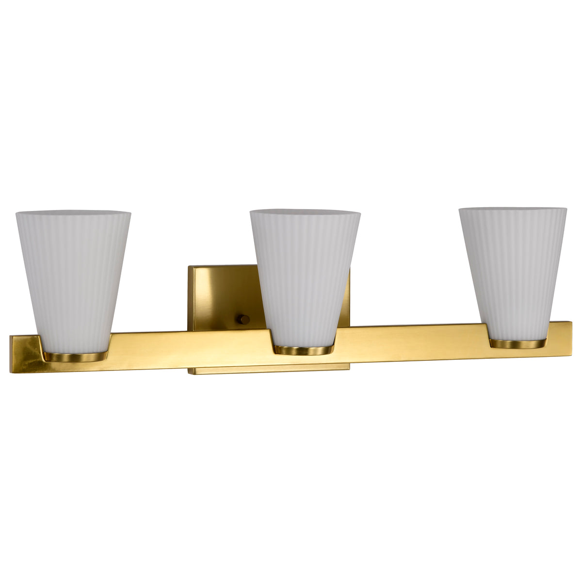 Nuvo 60-8723 Royale, 3 Light Vanity, Burnished Brass Finish