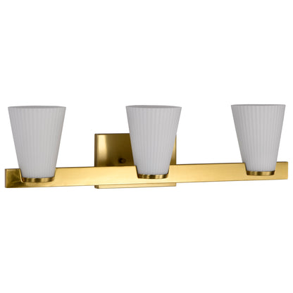 Nuvo 60-8723 Royale, 3 Light Vanity, Burnished Brass Finish