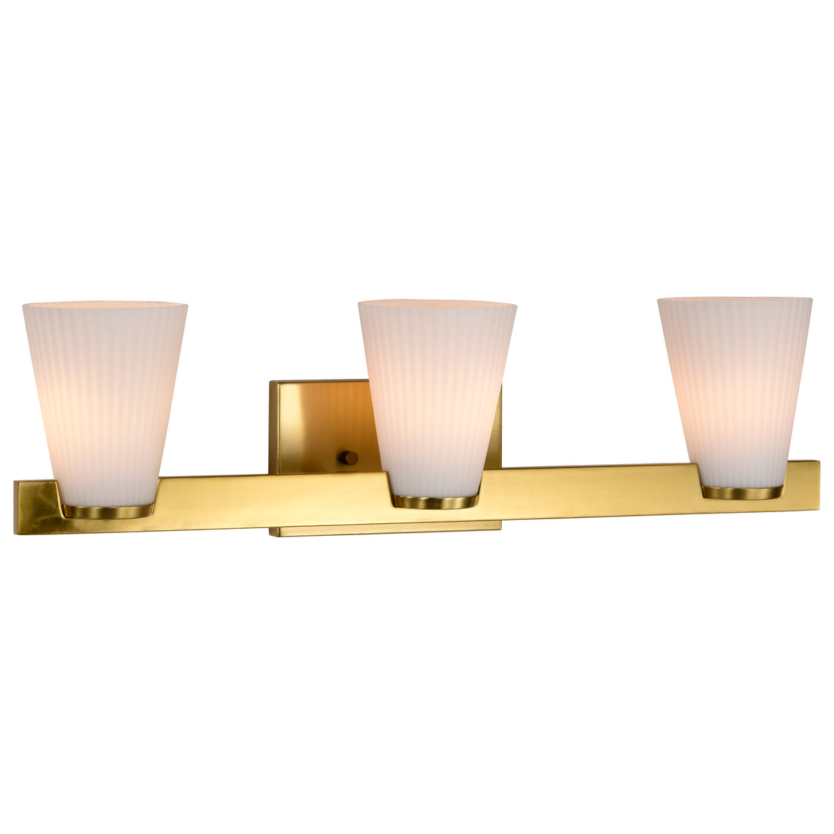 Nuvo 60-8723 Royale, 3 Light Vanity, Burnished Brass Finish