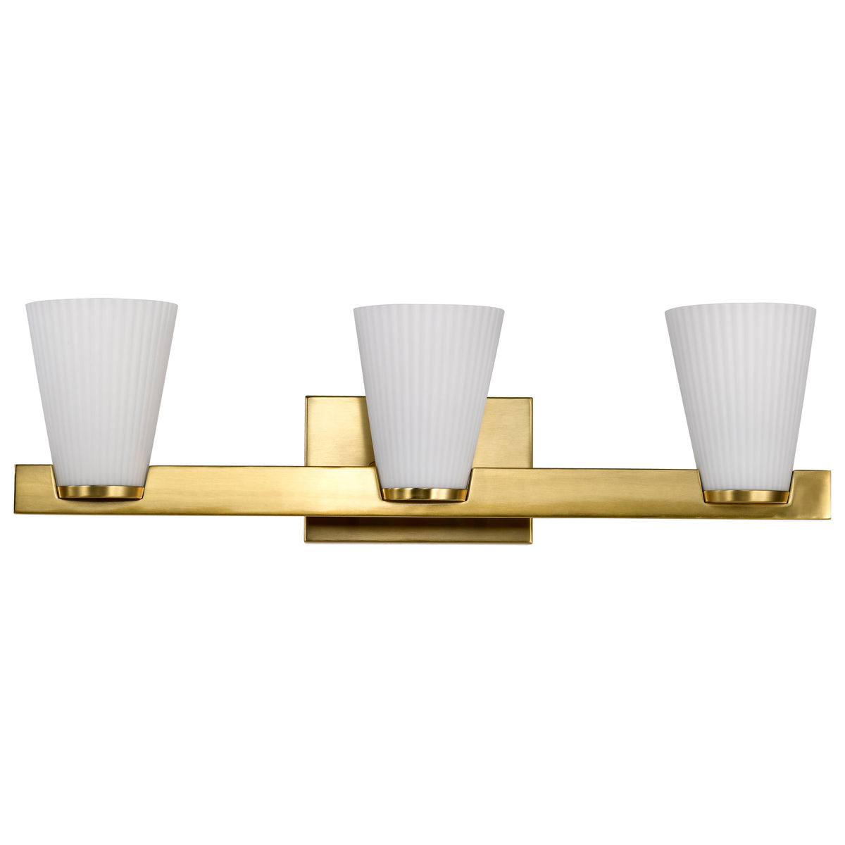 Nuvo 60-8723 Royale, 3 Light Vanity, Burnished Brass Finish