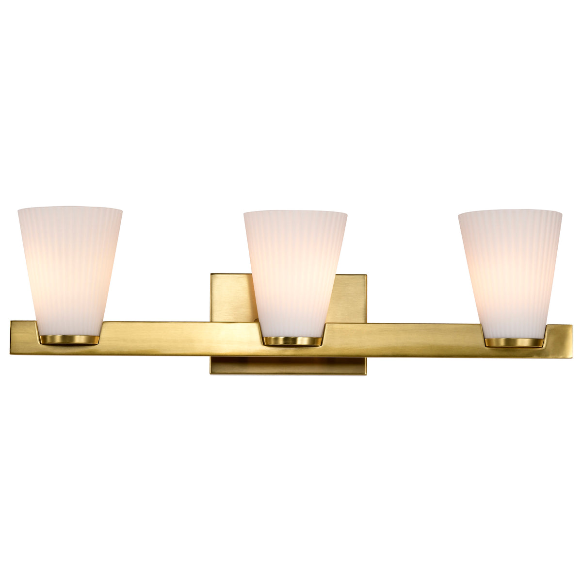 Nuvo 60-8723 Royale, 3 Light Vanity, Burnished Brass Finish