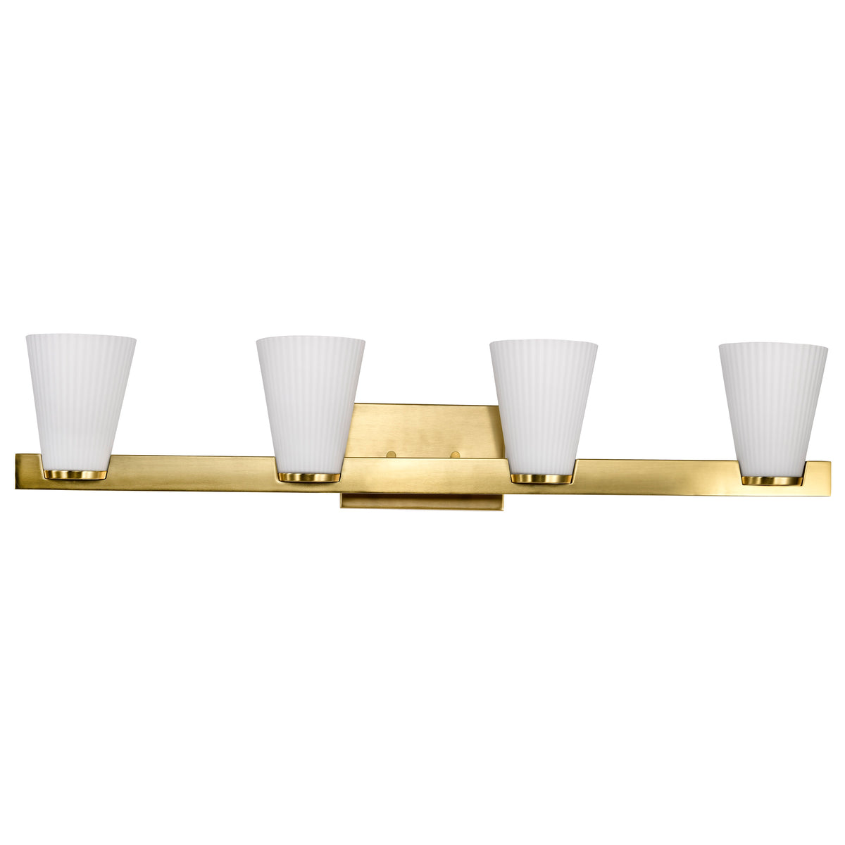 Nuvo 60-8724 Royale, 4 Light Vanity, Burnished Brass Finish