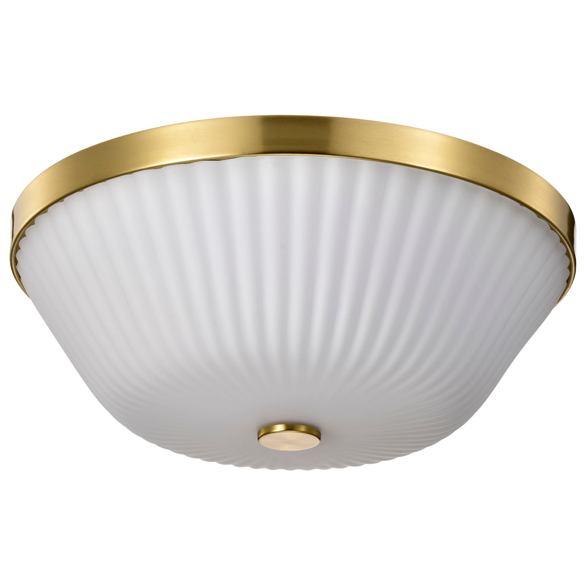 Nuvo 60-8725 Royale, 3 Light Flush Mount, Burnished Brass Finish