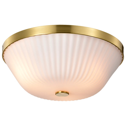 Nuvo 60-8725 Royale, 3 Light Flush Mount, Burnished Brass Finish