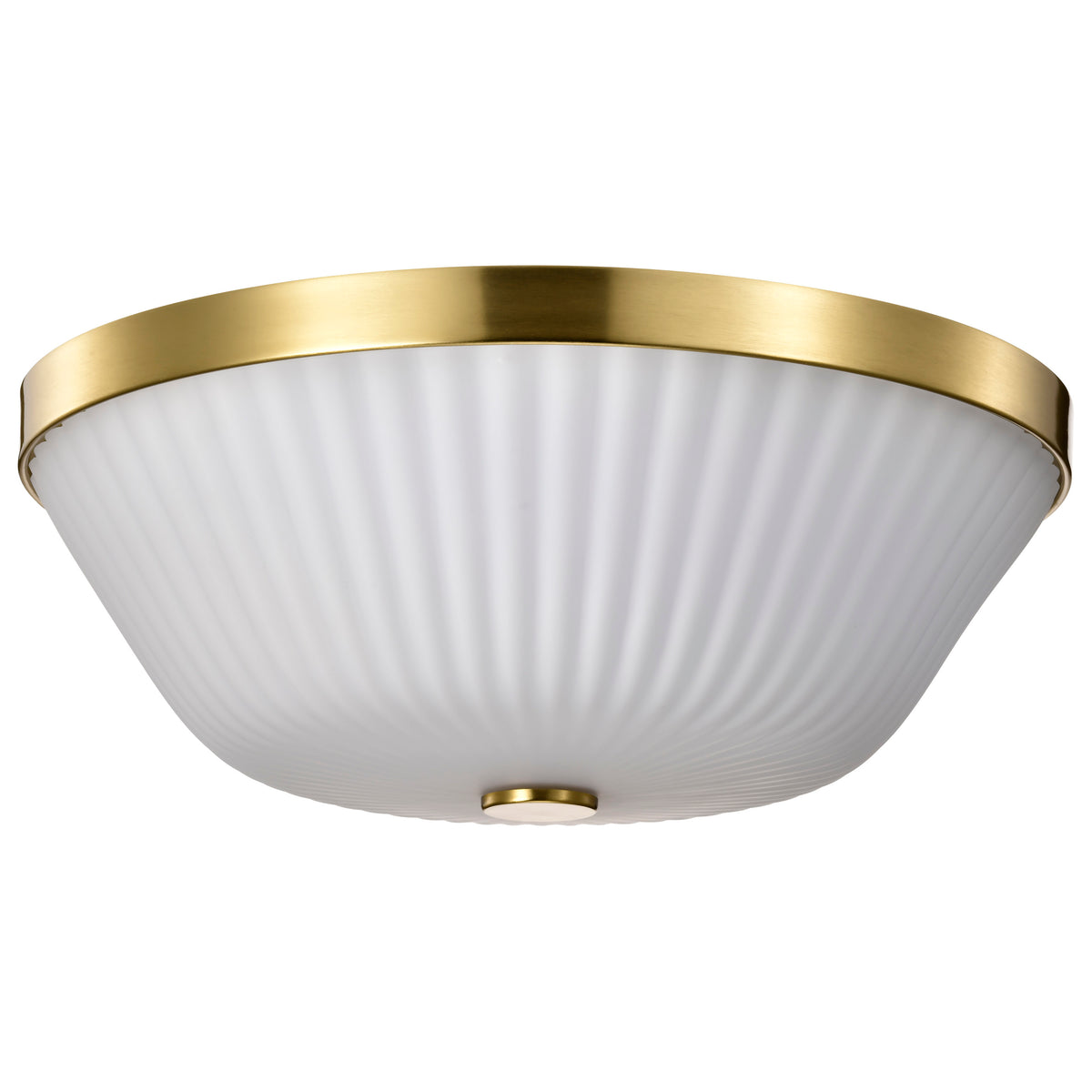 Nuvo 60-8725 Royale, 3 Light Flush Mount, Burnished Brass Finish