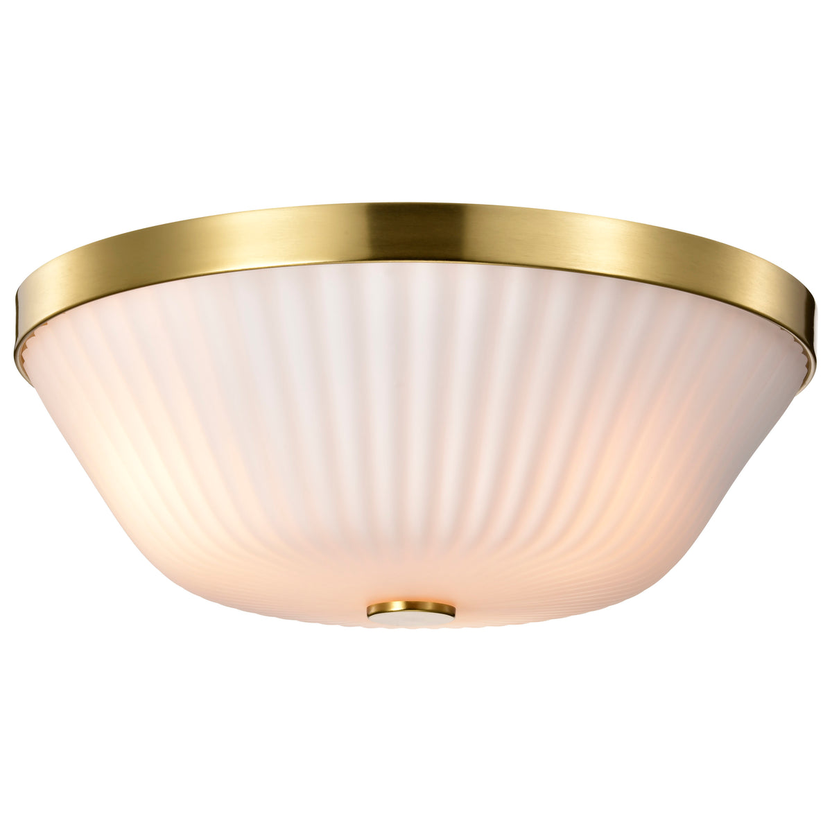 Nuvo 60-8725 Royale, 3 Light Flush Mount, Burnished Brass Finish
