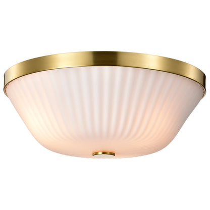 Nuvo 60-8725 Royale, 3 Light Flush Mount, Burnished Brass Finish