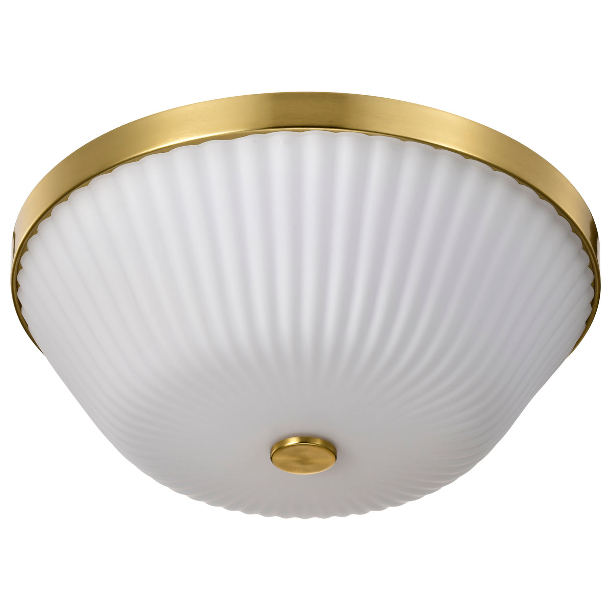 Nuvo 60-8725 Royale, 3 Light Flush Mount, Burnished Brass Finish