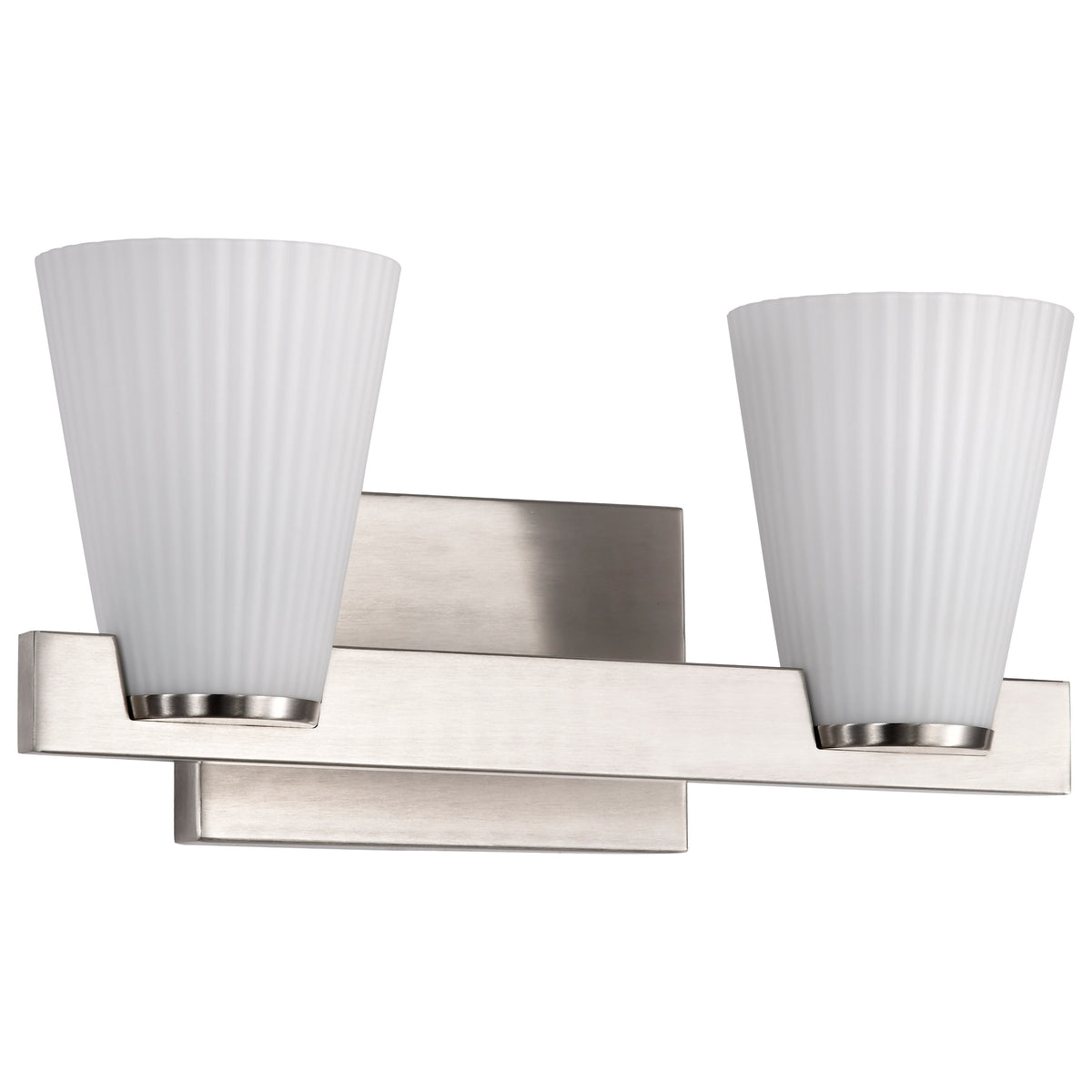 Nuvo 60-8732 Royale, 2 Light Vanity, Brushed Nickel Finish