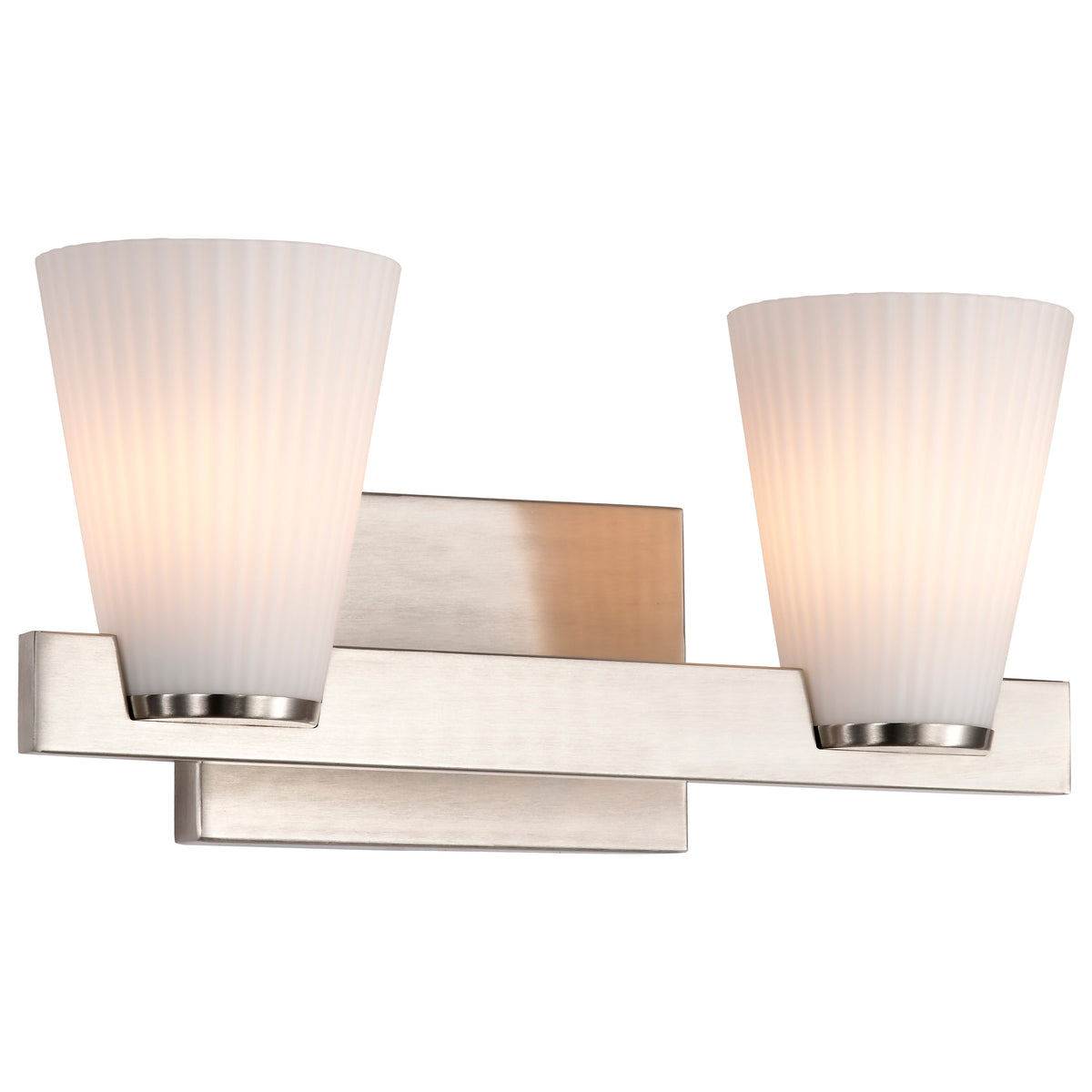 Nuvo 60-8732 Royale, 2 Light Vanity, Brushed Nickel Finish