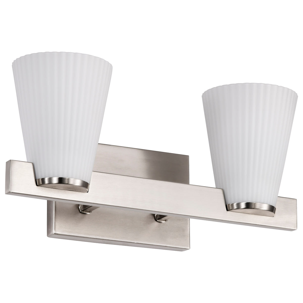 Nuvo 60-8732 Royale, 2 Light Vanity, Brushed Nickel Finish