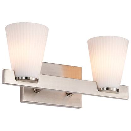 Nuvo 60-8732 Royale, 2 Light Vanity, Brushed Nickel Finish