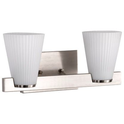 Nuvo 60-8732 Royale, 2 Light Vanity, Brushed Nickel Finish