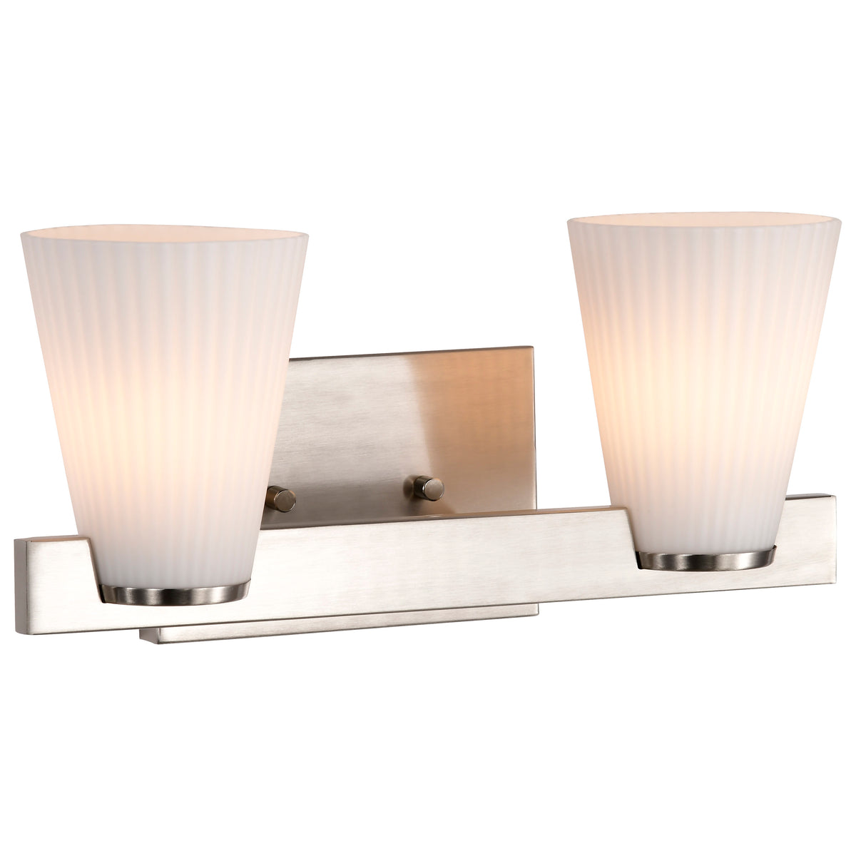 Nuvo 60-8732 Royale, 2 Light Vanity, Brushed Nickel Finish