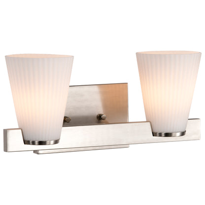 Nuvo 60-8732 Royale, 2 Light Vanity, Brushed Nickel Finish