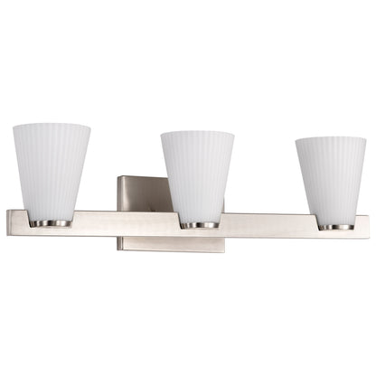 Nuvo 60-8733 Royale, 3 Light Vanity, Brushed Nickel Finish