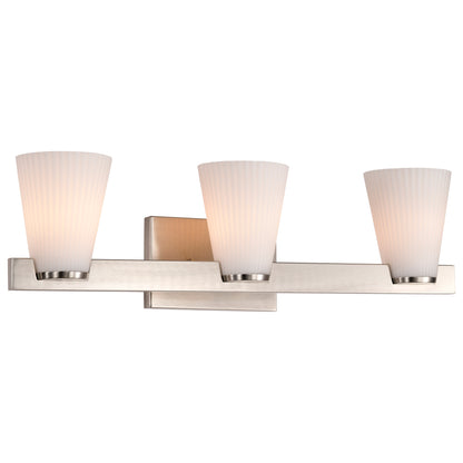 Nuvo 60-8733 Royale, 3 Light Vanity, Brushed Nickel Finish