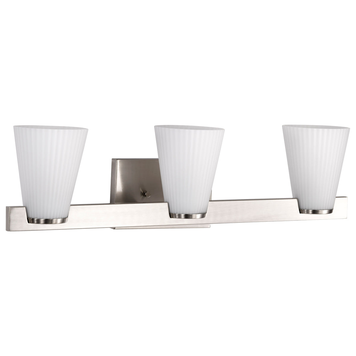 Nuvo 60-8733 Royale, 3 Light Vanity, Brushed Nickel Finish