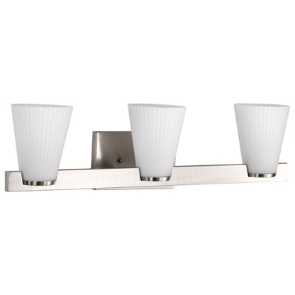 Nuvo 60-8733 Royale, 3 Light Vanity, Brushed Nickel Finish