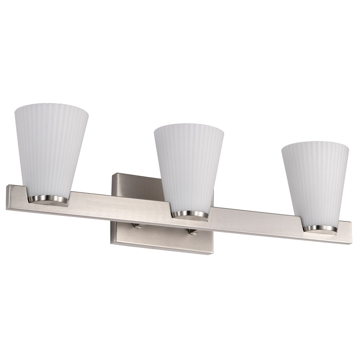 Nuvo 60-8733 Royale, 3 Light Vanity, Brushed Nickel Finish