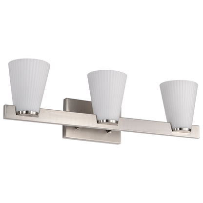 Nuvo 60-8733 Royale, 3 Light Vanity, Brushed Nickel Finish