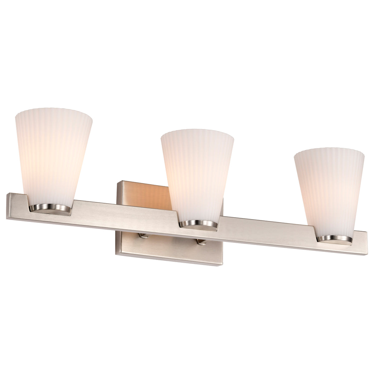 Nuvo 60-8733 Royale, 3 Light Vanity, Brushed Nickel Finish