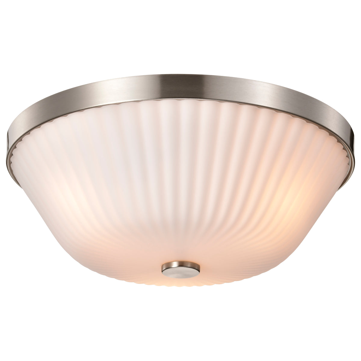 Nuvo 60-8735 Royale, 3 Light Flush Mount, Brushed Nickel Finish