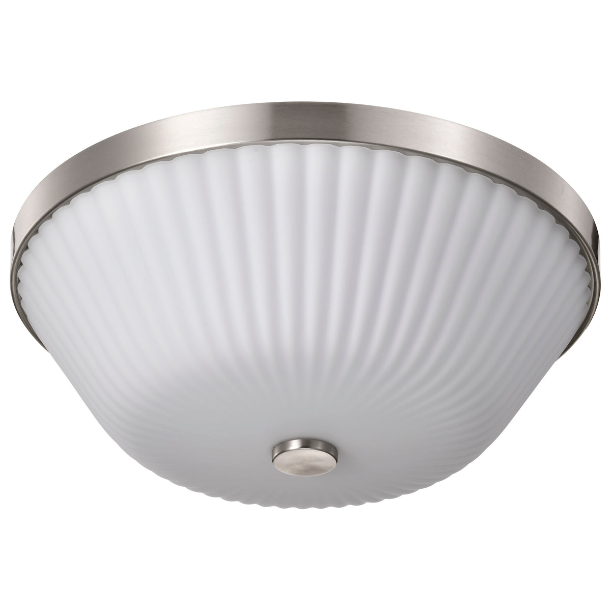Nuvo 60-8735 Royale, 3 Light Flush Mount, Brushed Nickel Finish