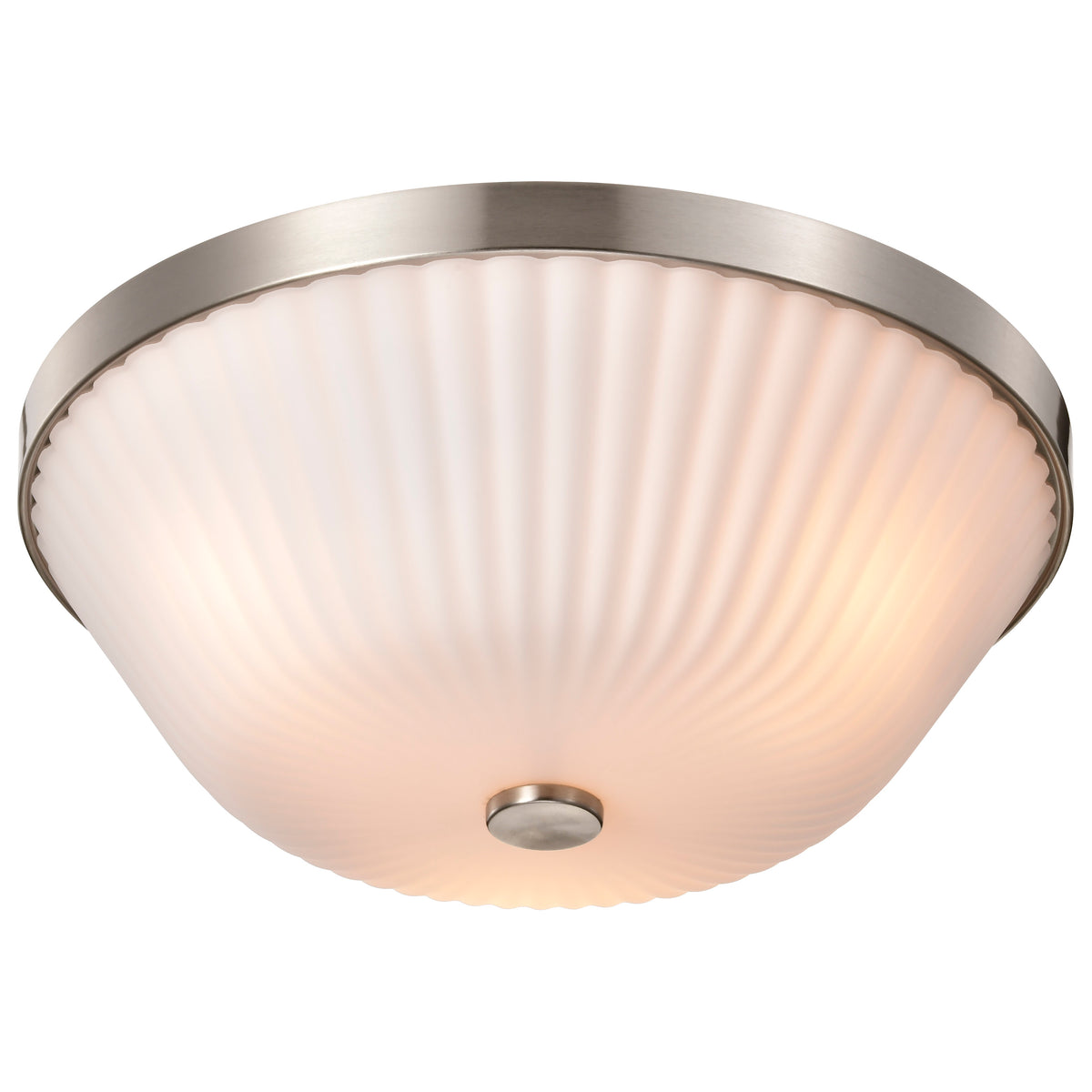 Nuvo 60-8735 Royale, 3 Light Flush Mount, Brushed Nickel Finish