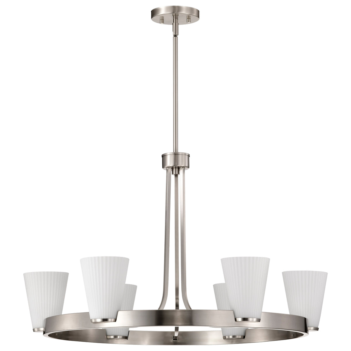 Nuvo 60-8736 Royale, 6 Light Chandelier, Brushed Nickel Finish