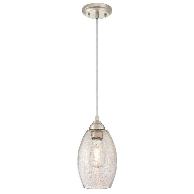 Westinghouse 6105700 Pendant Fixture 1 Light Mini Brushed Nickel