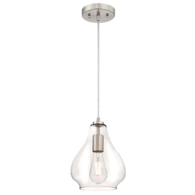Westinghouse 6106400 Pendant Fixture 1 Light Mini Brushed Nickel