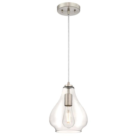 Westinghouse 6106400 Pendant Fixture 1 Light Mini Brushed Nickel