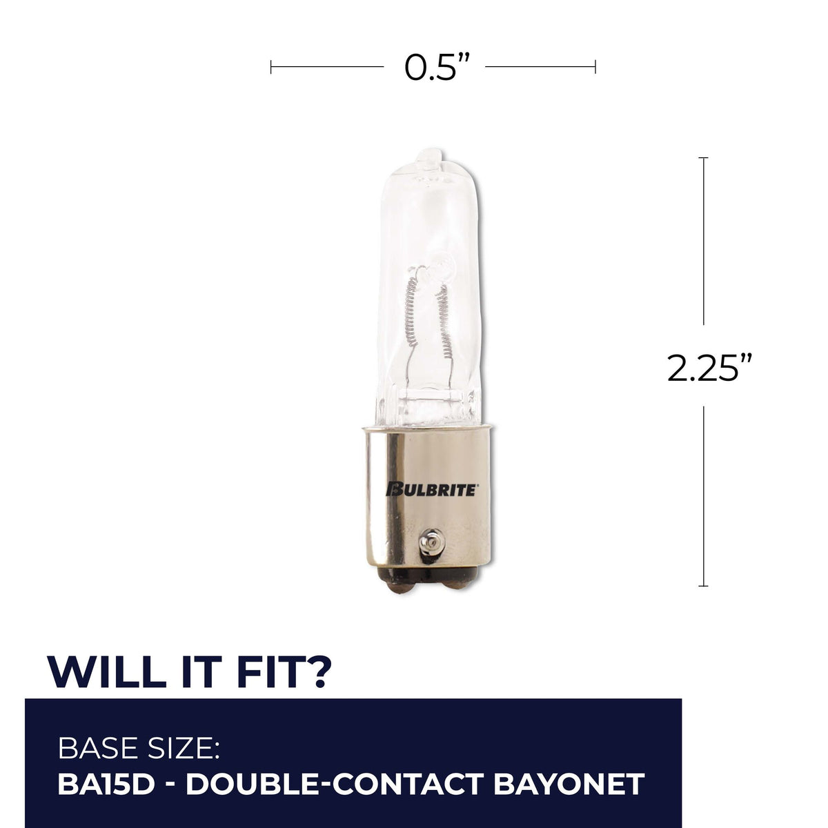 Bulbrite 613101 100W T4 Soft White Halogen Light Bulb