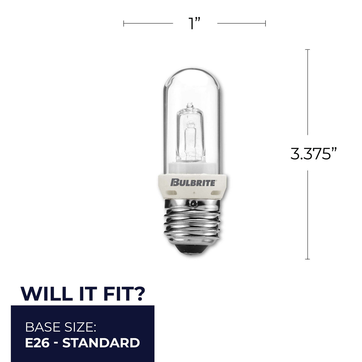 Bulbrite 614151 150W T8 Soft White Halogen Light Bulb