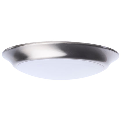 Nuvo 62-1802R1 7 Inch LED Disk Light, 27K/3K/35K/4K/5K CCT Selectable, Brushed Nickel Finish