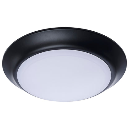 Nuvo 62-1804R1 7 Inch LED Disk Light, 27K/3K/35K/4K/5K CCT Selectable, Black Finish
