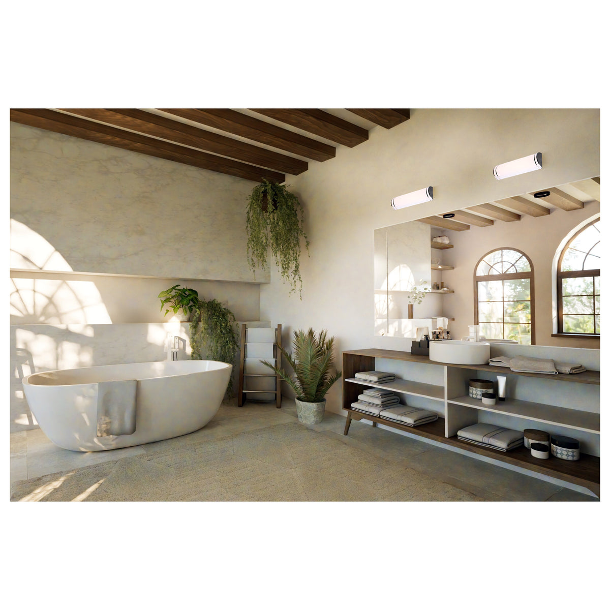 Nuvo 62-1879 Glamour, LED 25 Inch Linear Flush Mount, Brushed Nickel Finish