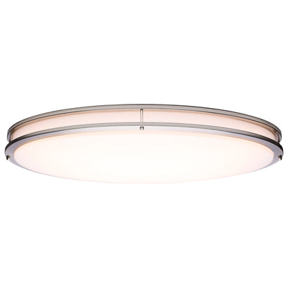 Nuvo 62-1881 Glamour, LED 32 Inch Oval Flush Mount, Brushed Nickel Finish