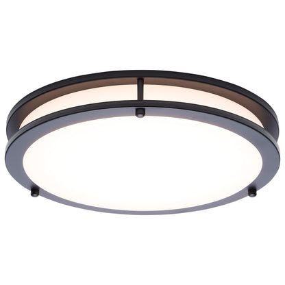 Nuvo 62-1976 Glamour, LED 13 Inch Flush Mount, Black Finish