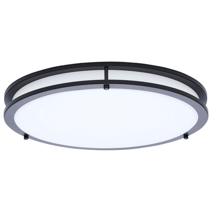 Nuvo 62-1977 Glamour, LED 17 Inch Flush Mount, Black Finish