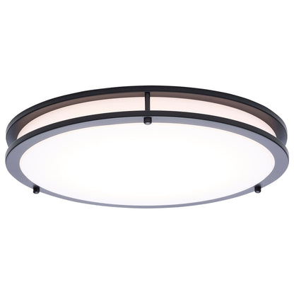 Nuvo 62-1977 Glamour, LED 17 Inch Flush Mount, Black Finish