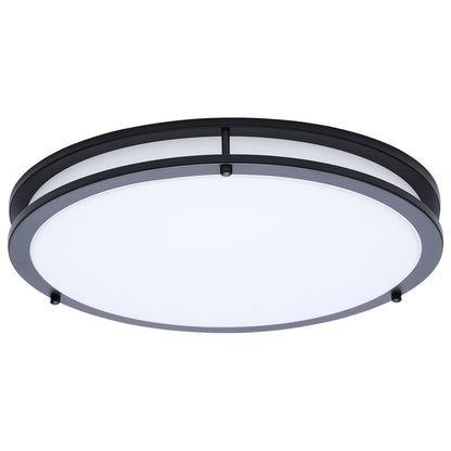 Nuvo 62-1977 Glamour, LED 17 Inch Flush Mount, Black Finish