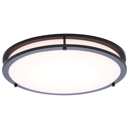 Nuvo 62-1977 Glamour, LED 17 Inch Flush Mount, Black Finish