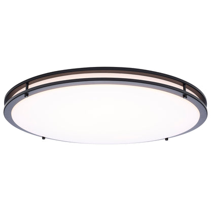 Nuvo 62-1978 Glamour, LED 24 Inch Flush Mount, Black Finish
