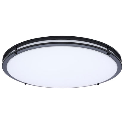 Nuvo 62-1978 Glamour, LED 24 Inch Flush Mount, Black Finish