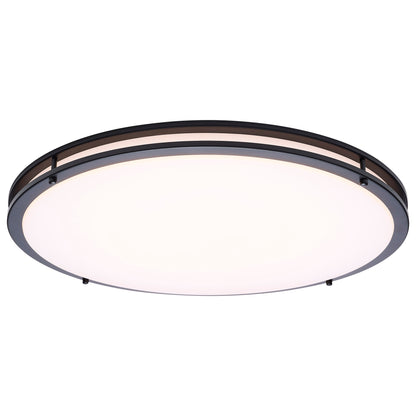 Nuvo 62-1978 Glamour, LED 24 Inch Flush Mount, Black Finish
